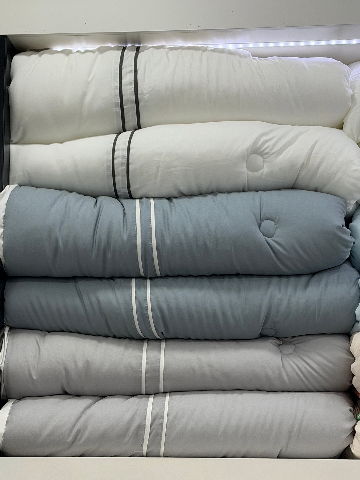 【韓國製四季厚被】高質感直紋拼色四季厚被 100%天絲