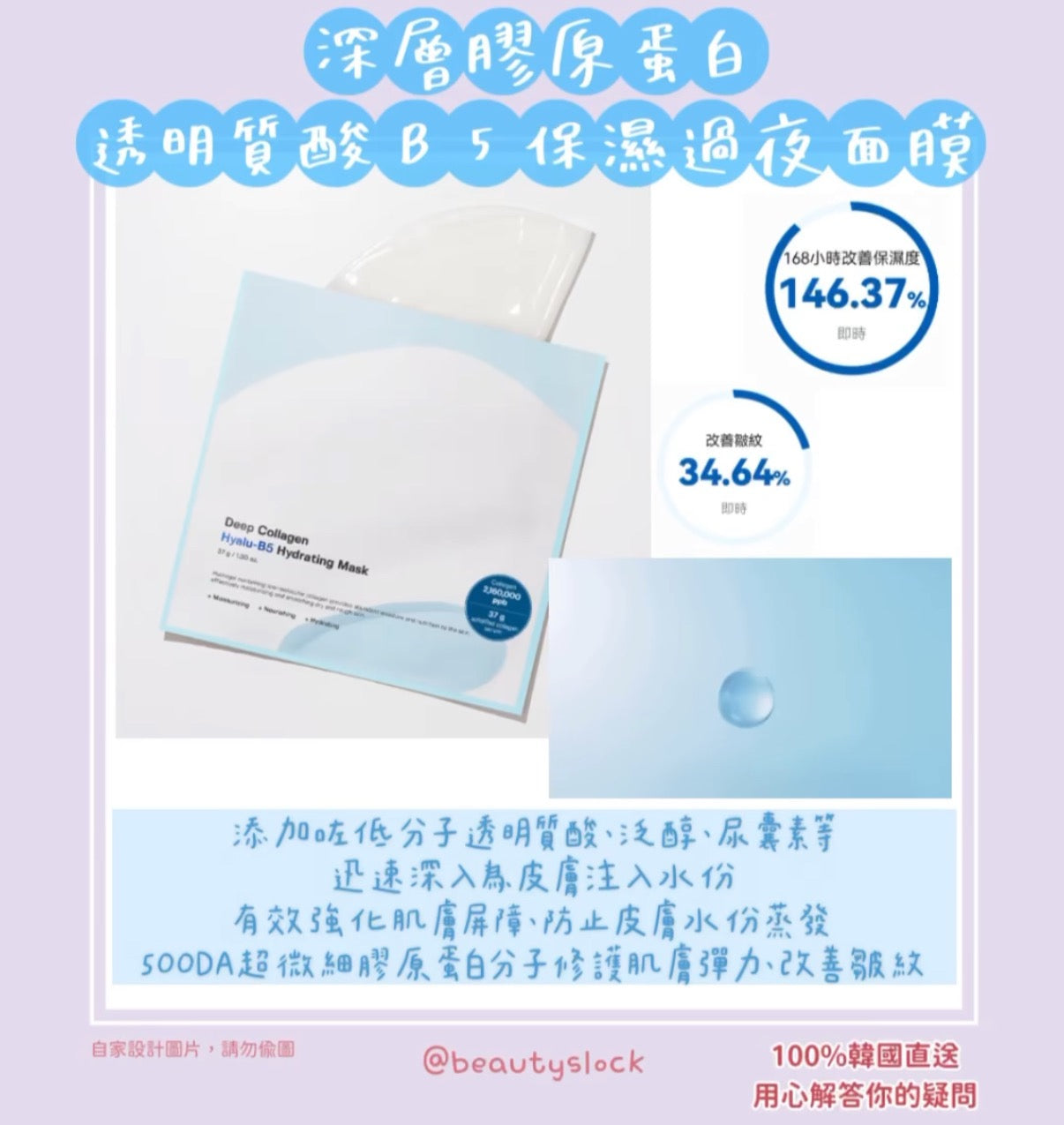 【最新第一位面膜】Sungboon editor過夜膠原蛋白面膜 4片裝