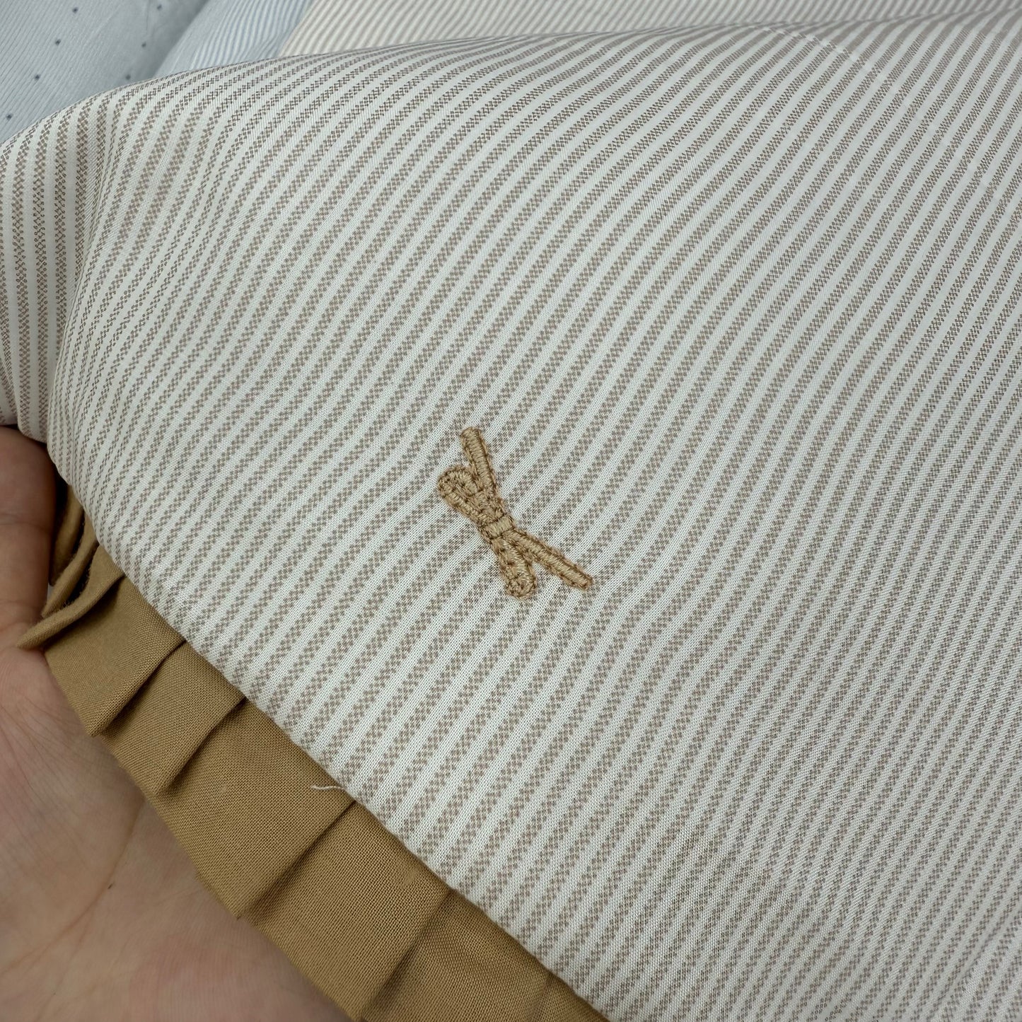 【韓國製四季厚被】木耳邊蝴蝶結厚被 秋冬被 100%天絲