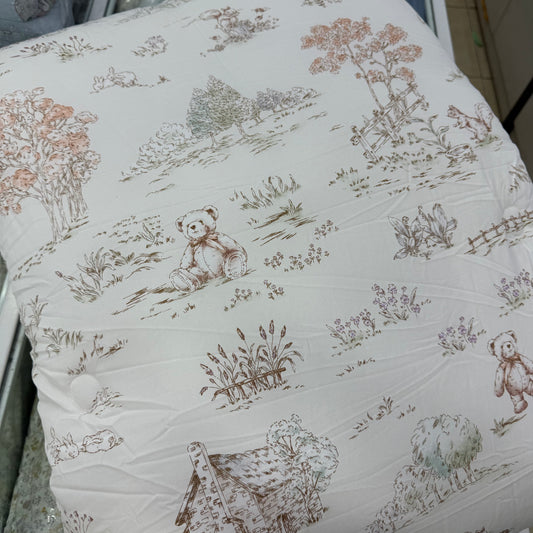 【韓國製冬被】素描風動物被 雙面製造 100%天絲+短絨毛