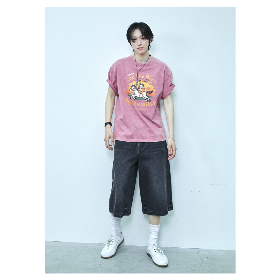 【可愛塗鴉風潮牌】男女款 Wacky Willy荒野牛仔款T裇