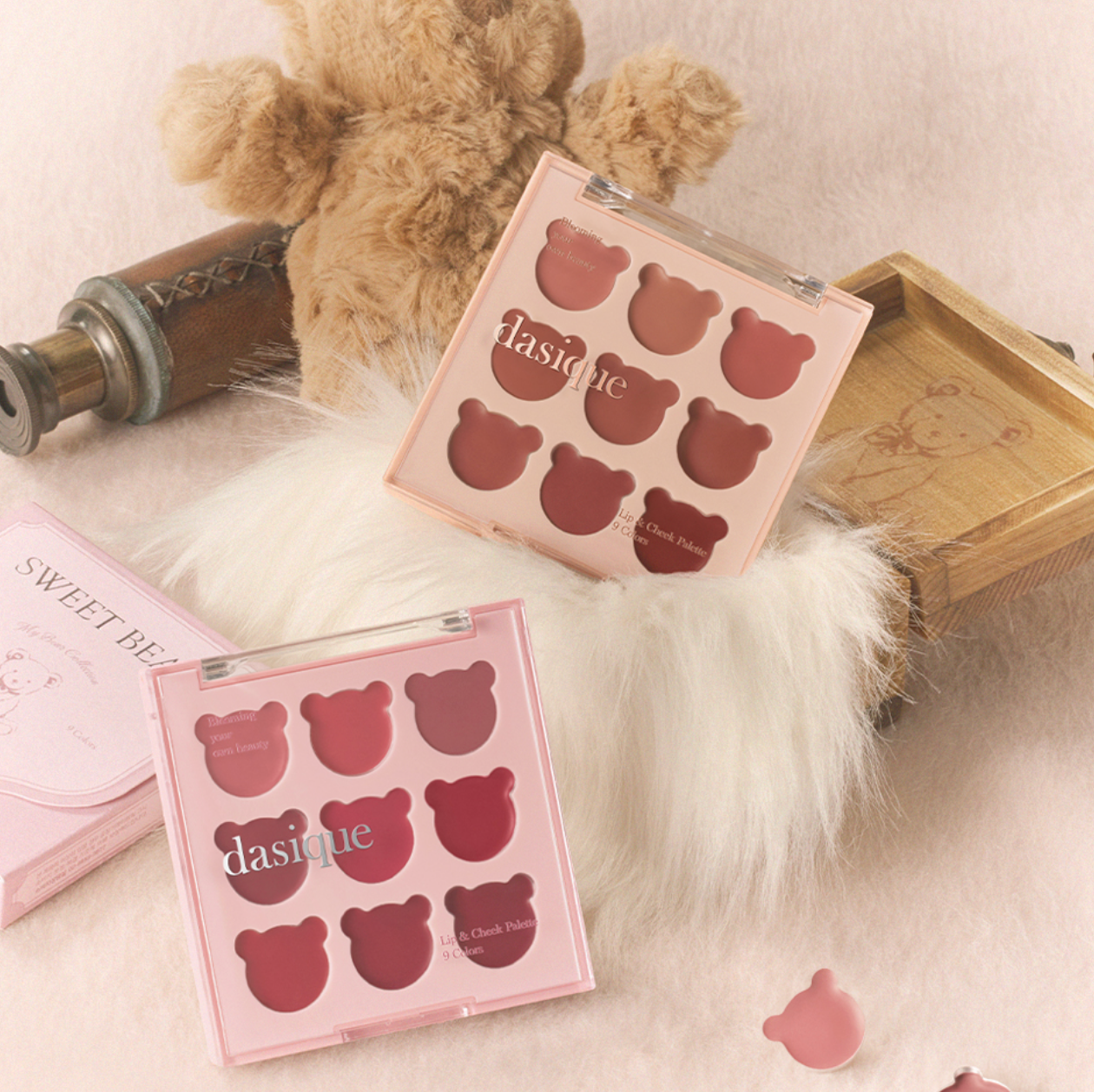 【現貨】Dasique mood painting lip & cheek palette 熊啤啤唇頰兩用盤🧸