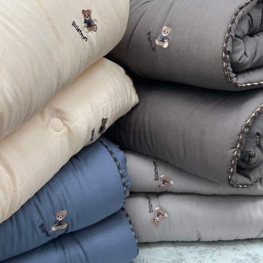 【韓國製四季薄被】熊啤啤四季薄被 100%天絲