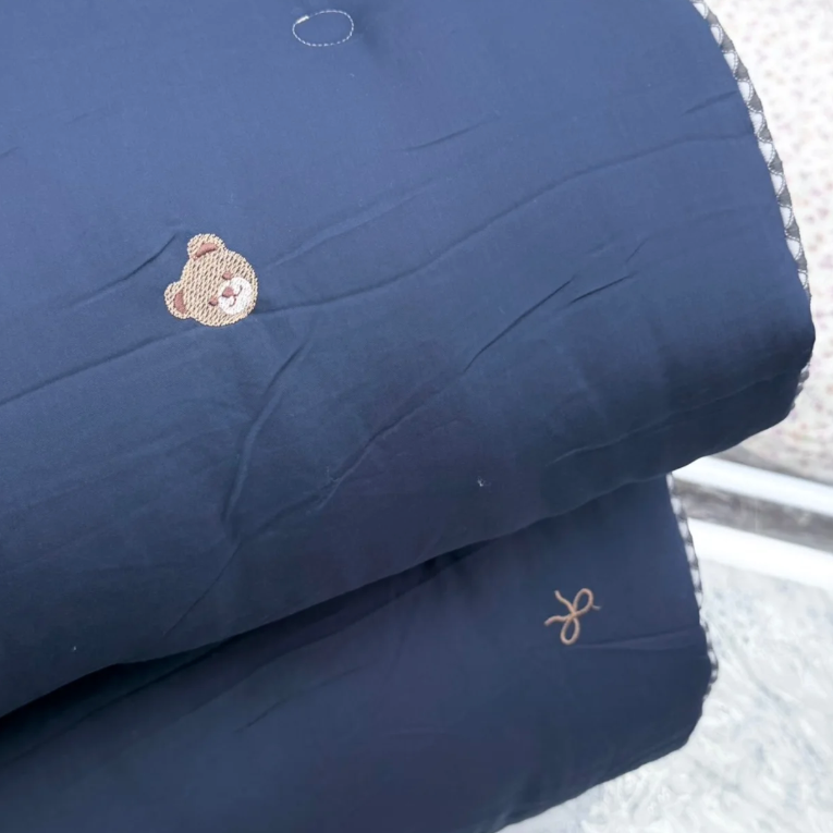 【韓國製四季薄被】蝴蝶結小熊四季薄被 100%天絲