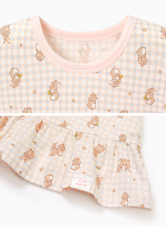 【六星級酒店指定品牌】兔子睡衣套裝（女童款）H611｜天絲47% 棉47% 聚氨酯6%