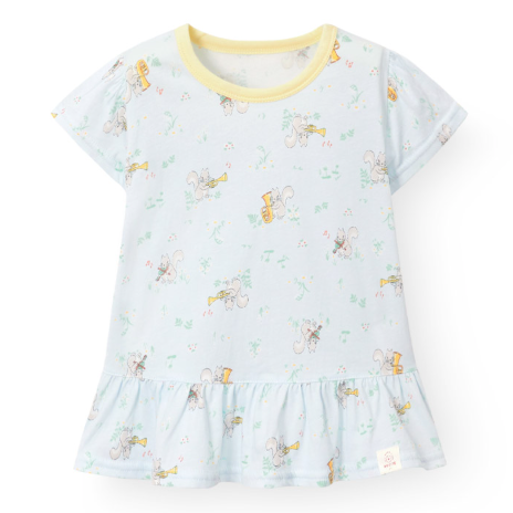 【六星級酒店指定品牌】音樂松鼠睡衣套裝（女童款）H620｜天絲40% 棉60%