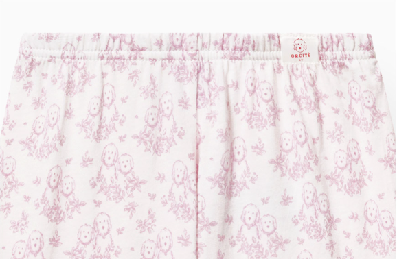 【六星級酒店指定品牌】粉紅小狗睡衣套裝（女童款）H628｜天絲40% 棉60%
