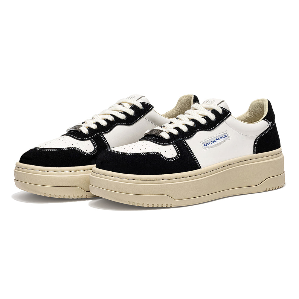 【行一萬步都OK】韓國潮牌EPT 經典厚底 Court High (Black Off White)