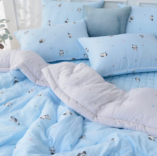 【韓國製四季薄被】熊貓寶寶四季薄被 100%天絲