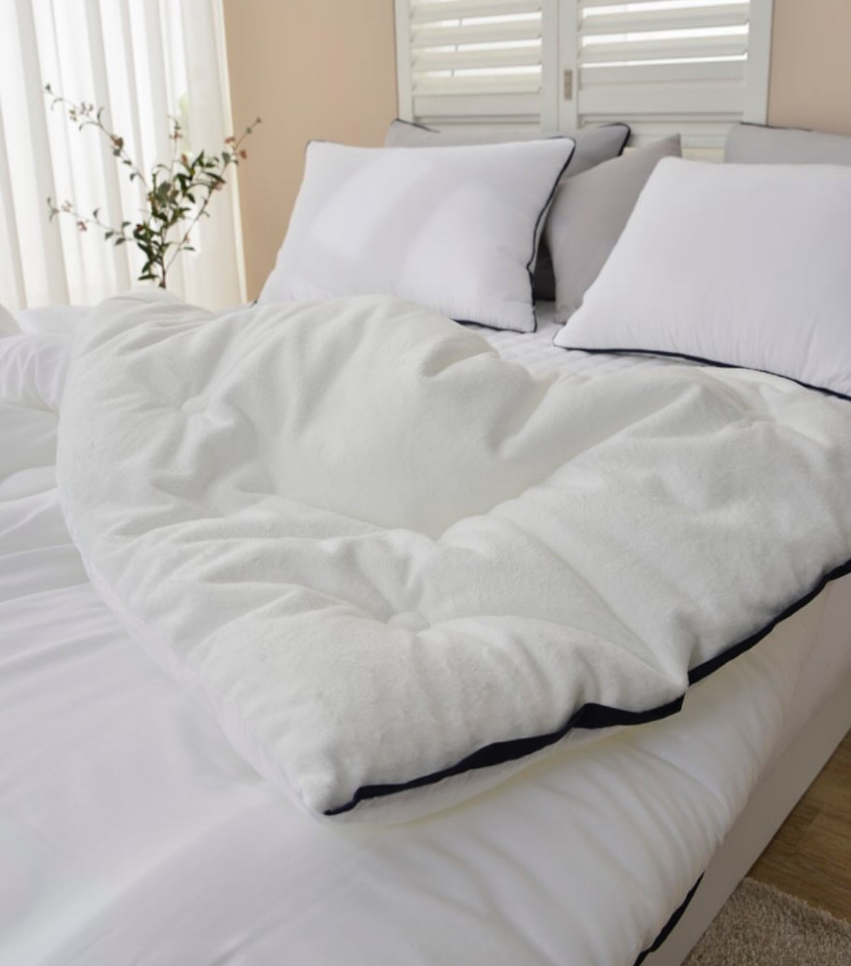 【韓國製冬被】簡約淨色冬被 雙面製造 100%天絲+短絨毛