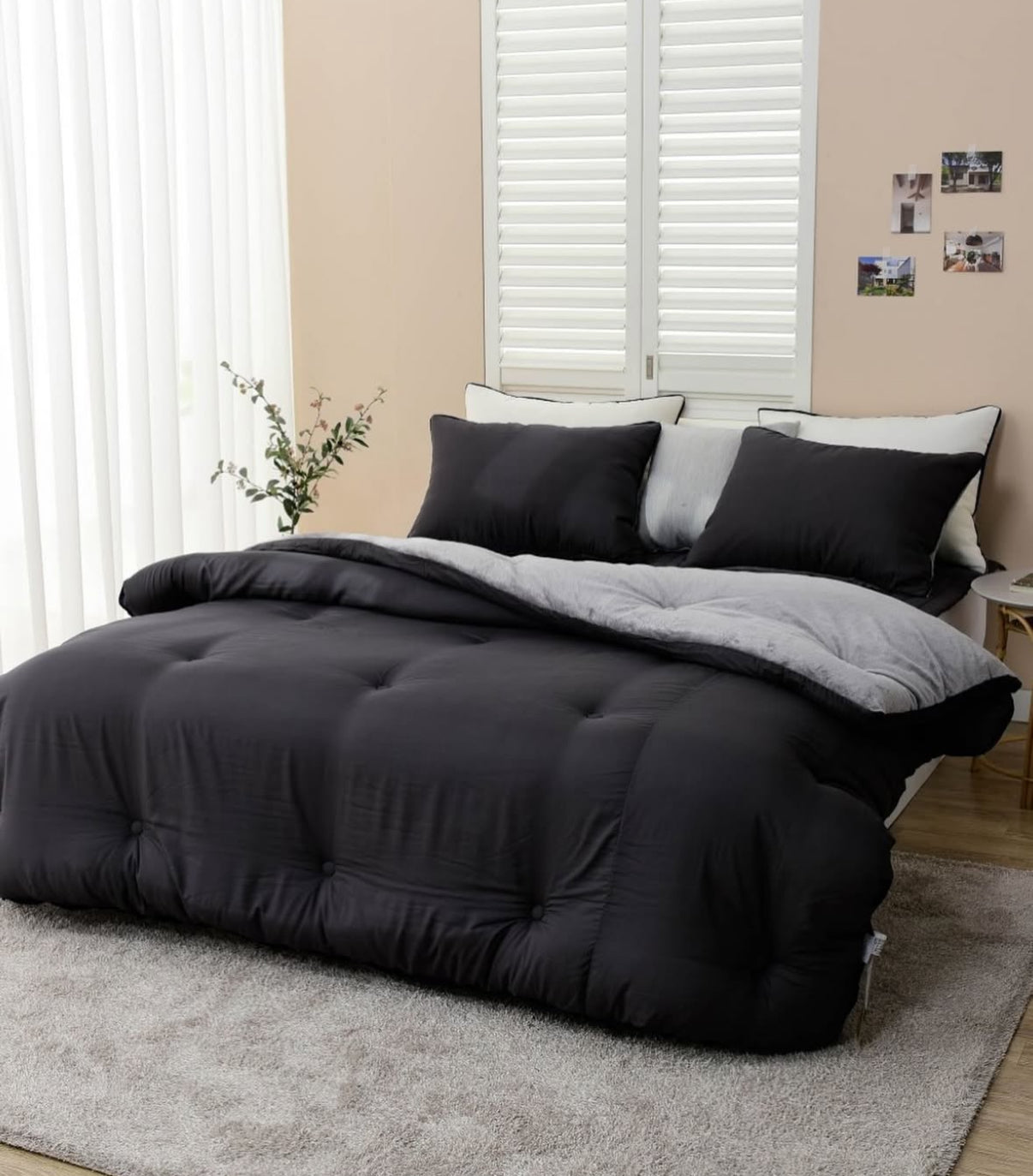 【韓國製冬被】簡約淨色冬被 雙面製造 100%天絲+短絨毛