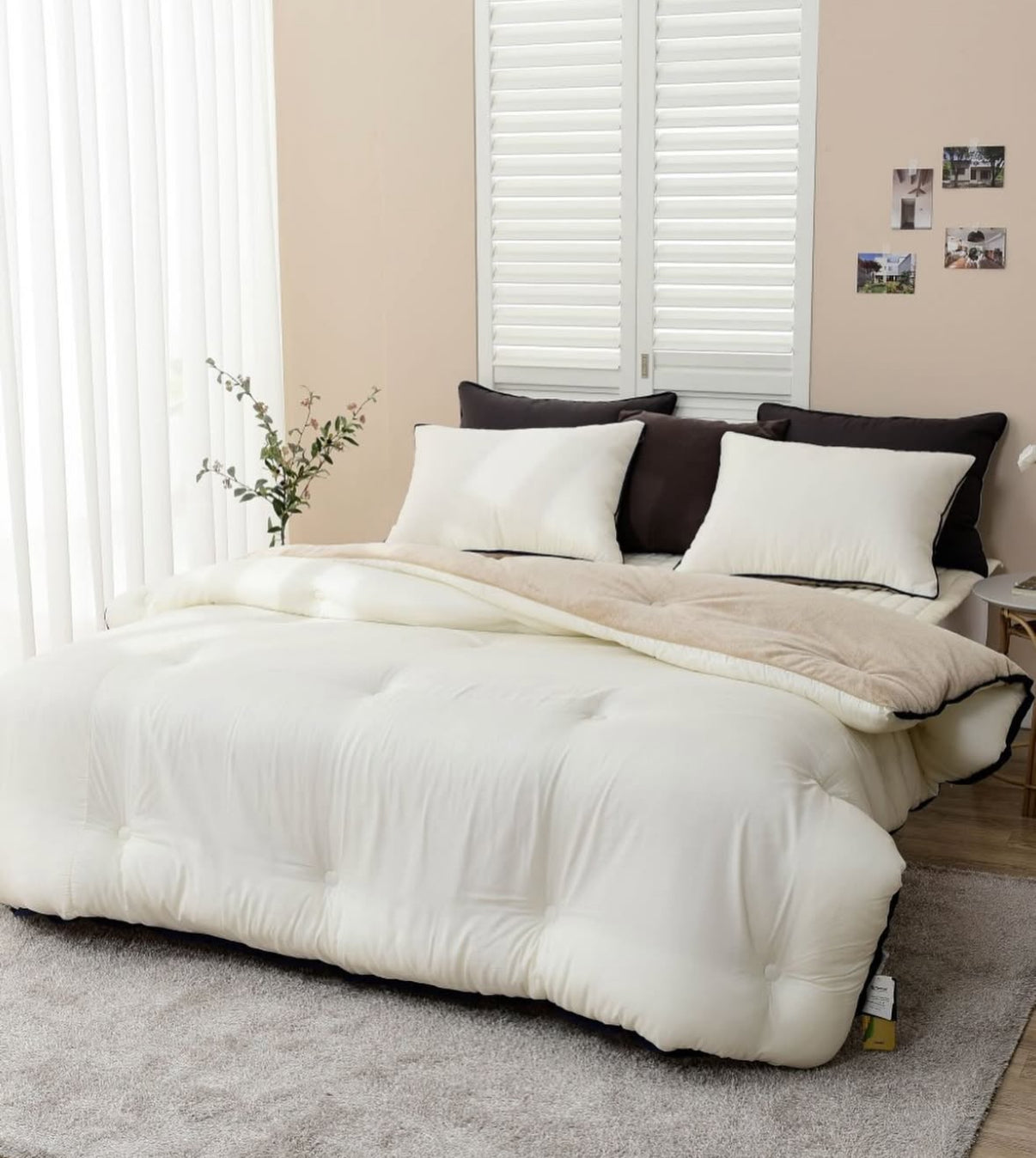 【韓國製冬被】簡約淨色冬被 雙面製造 100%天絲+短絨毛