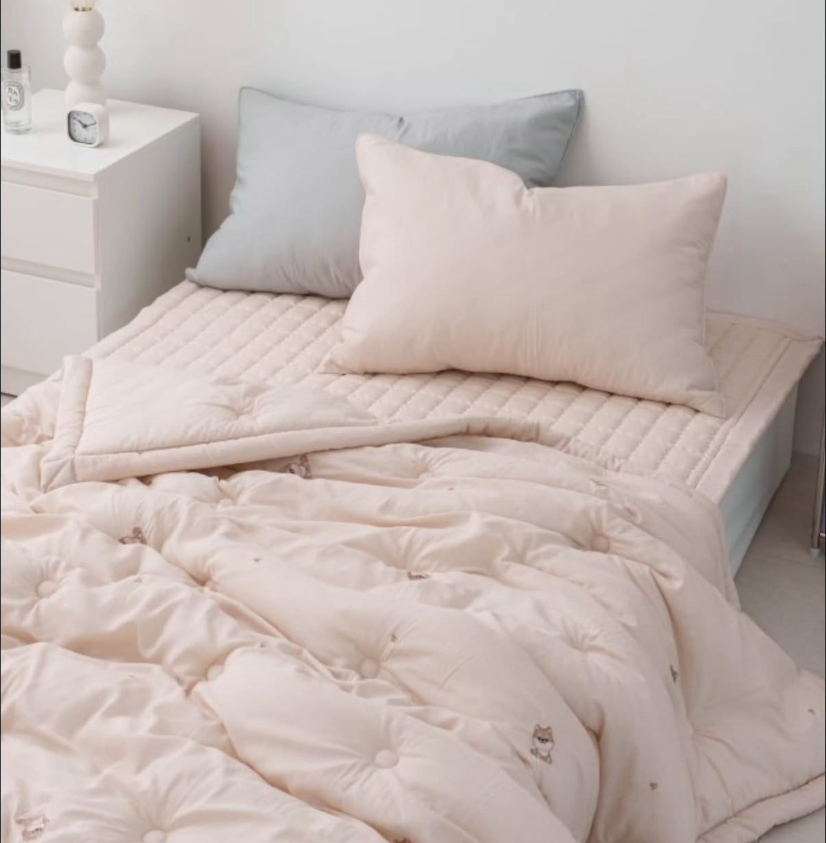 【韓國製四季薄被】刺繡柴犬四季薄被 100%天絲