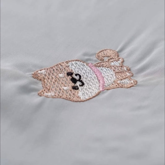 【韓國製四季薄被】刺繡柴犬四季薄被 100%天絲