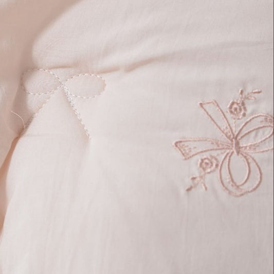 【韓國製四季薄被】溫柔蝴蝶結玫瑰四季薄被 100%天絲