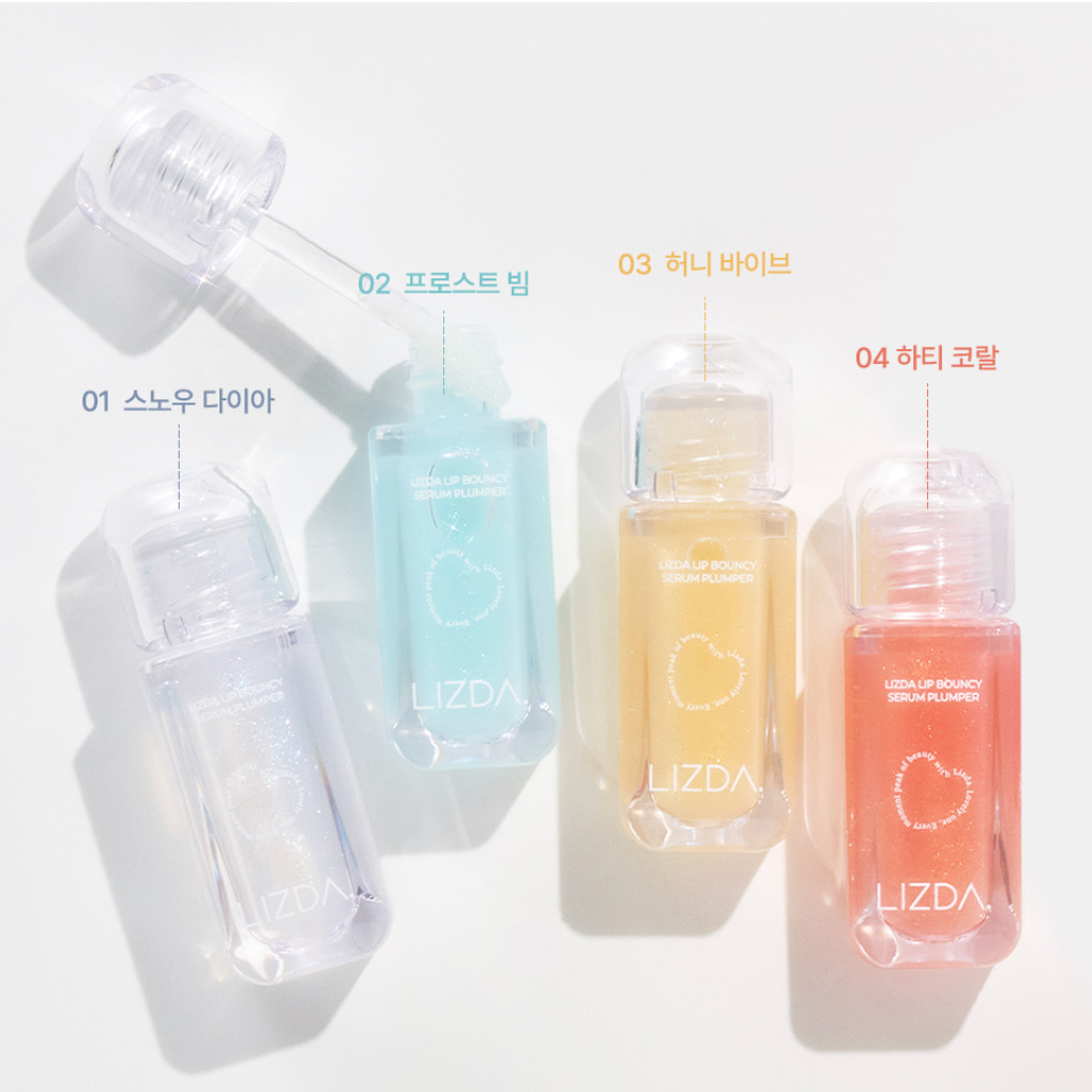 【Oganacell旗下化妝品牌】Lizda 細閃珠光豐唇唇蜜 6.5g LIP BOUNCY SERUM PLUMPER