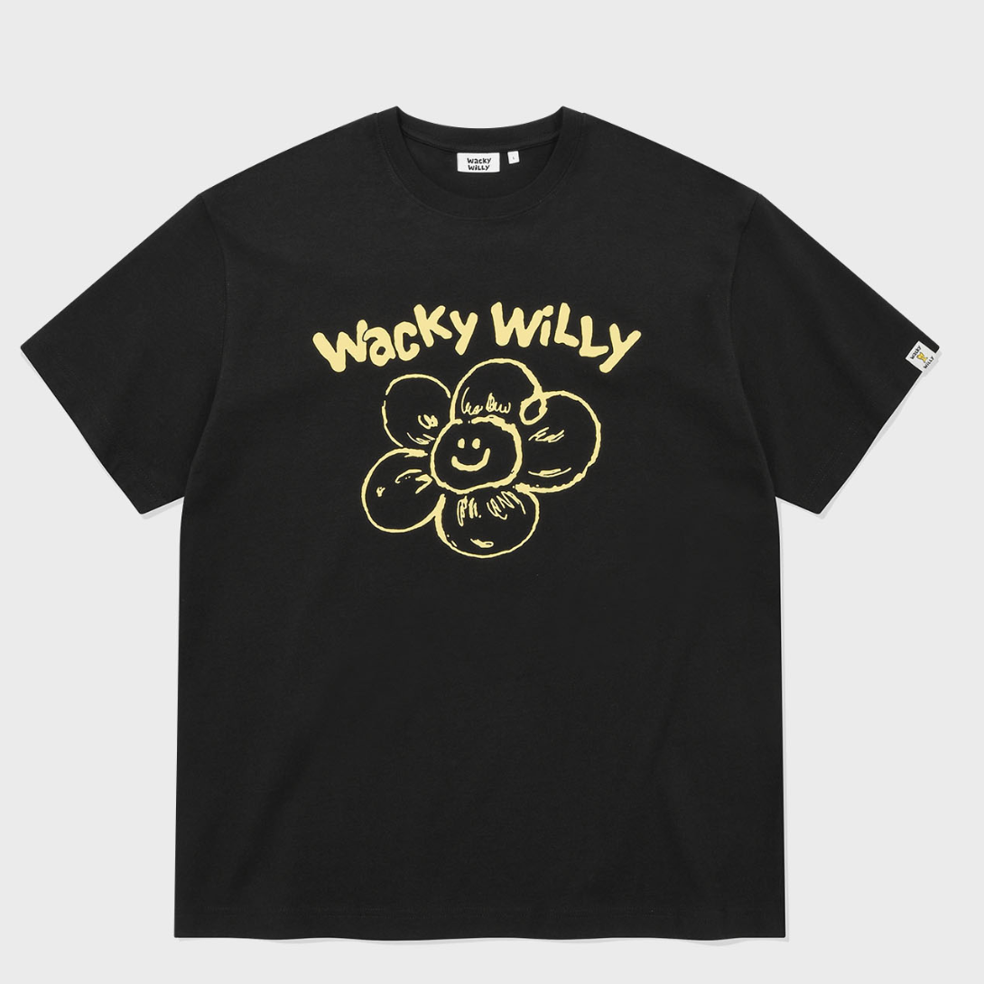 【可愛塗鴉風潮牌】Wacky Willy 男女款 大理花塗鴉T裇