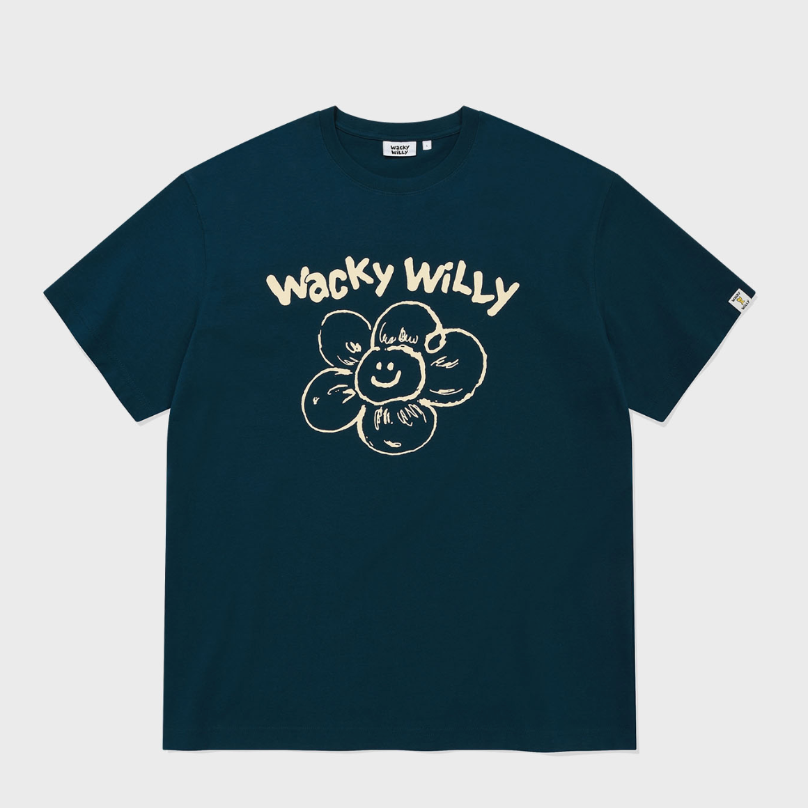 【可愛塗鴉風潮牌】Wacky Willy 男女款 大理花塗鴉T裇