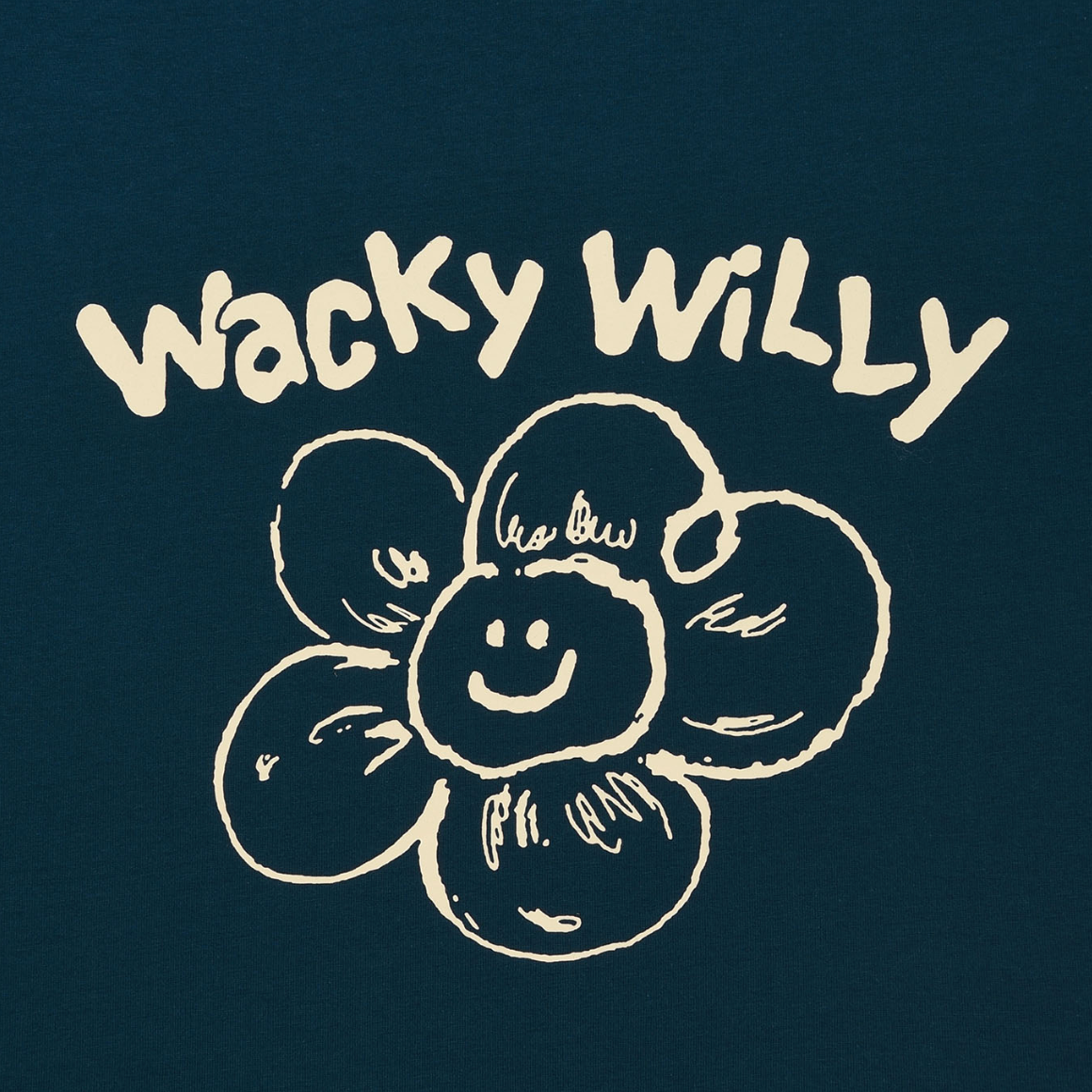 【可愛塗鴉風潮牌】Wacky Willy 男女款 大理花塗鴉T裇