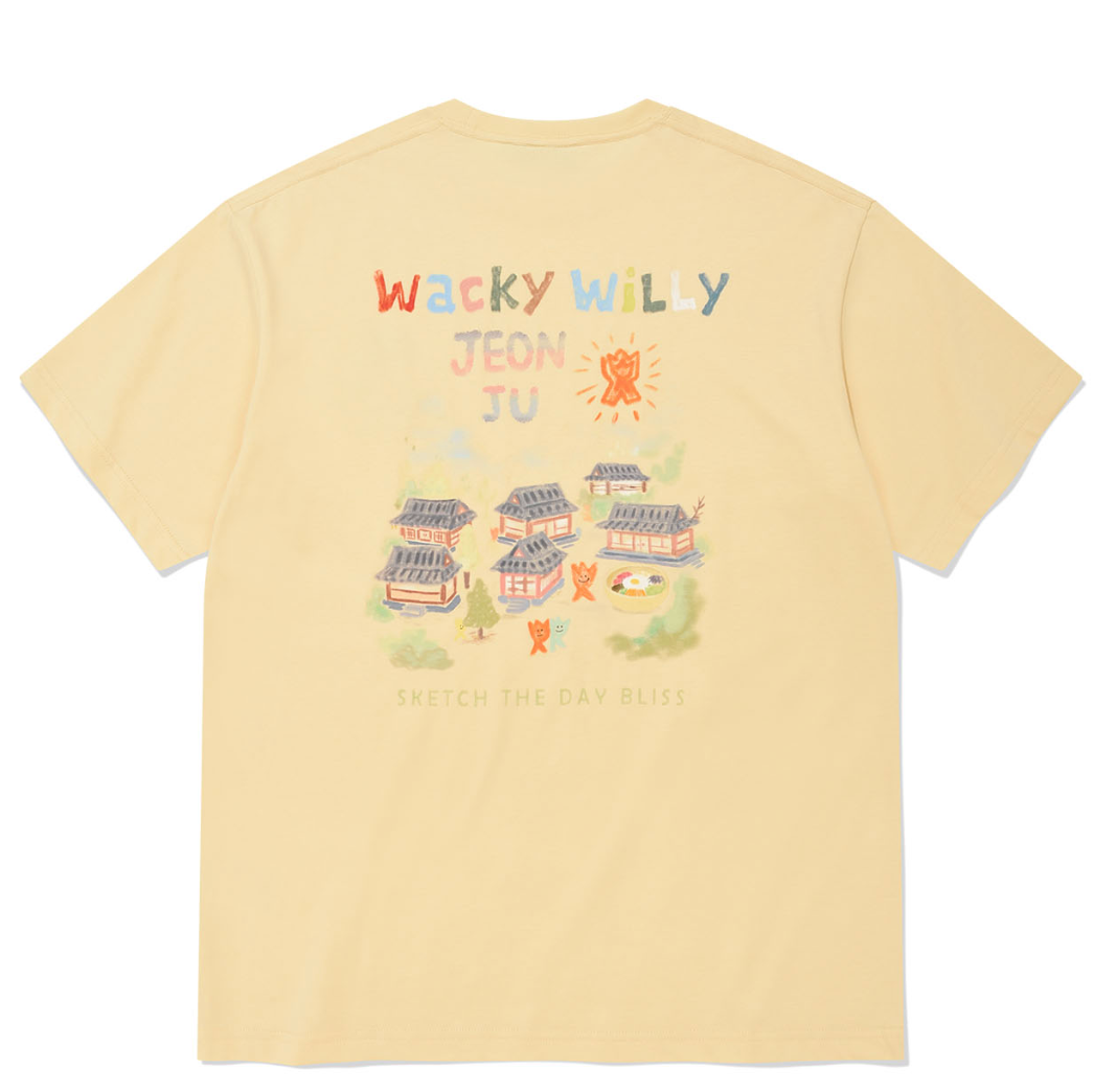 【可愛塗鴉風潮牌】男女款 Wacky Willy 旅行系列 全州韓屋村T裇