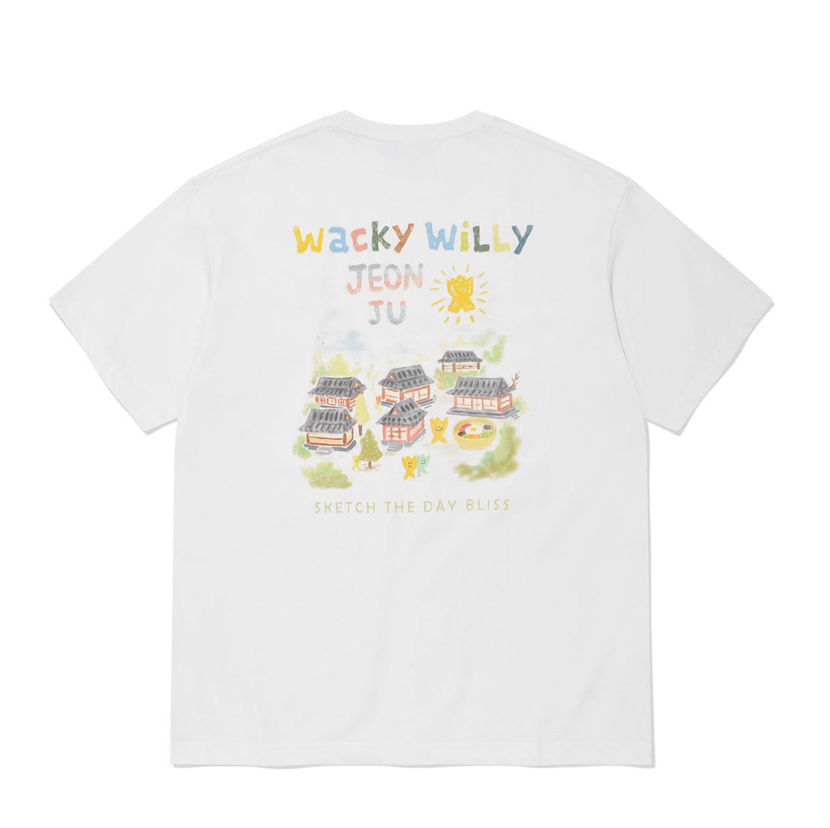 【可愛塗鴉風潮牌】男女款 Wacky Willy 旅行系列 全州韓屋村T裇