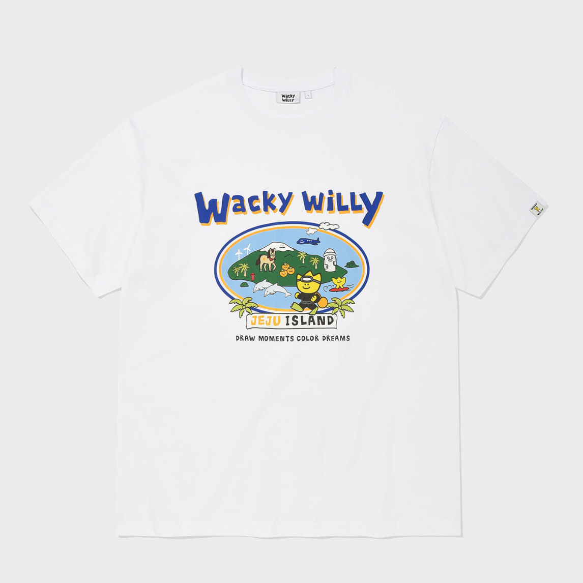 【可愛塗鴉風潮牌】男女款 Wacky Willy 旅行系列 濟州島T裇