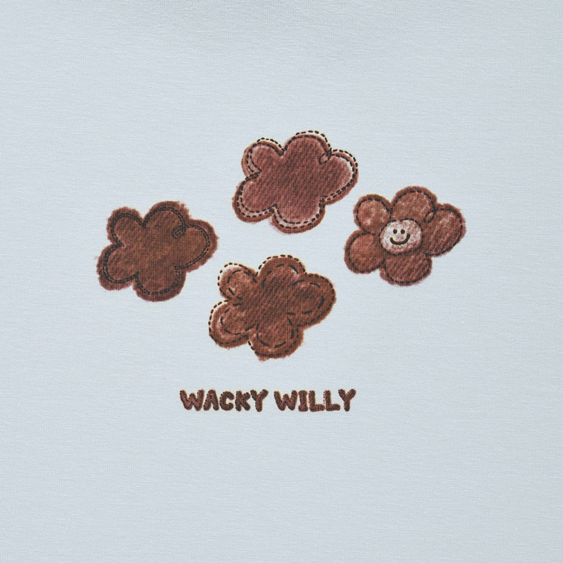 【可愛塗鴉風潮牌】Giselle同款！女款 Wacky Willy 撞色小花花款T裇