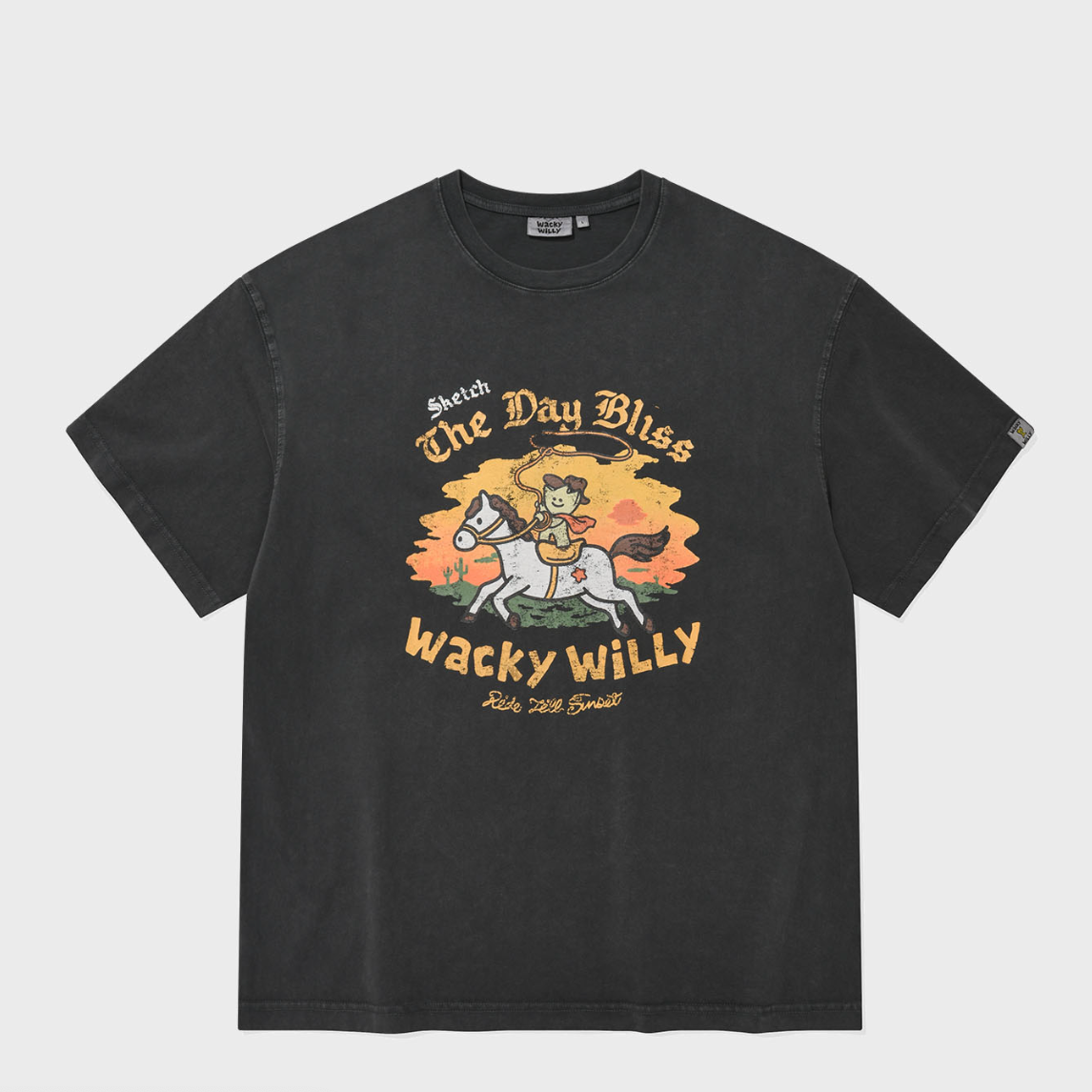 【可愛塗鴉風潮牌】男女款 Wacky Willy荒野牛仔款T裇