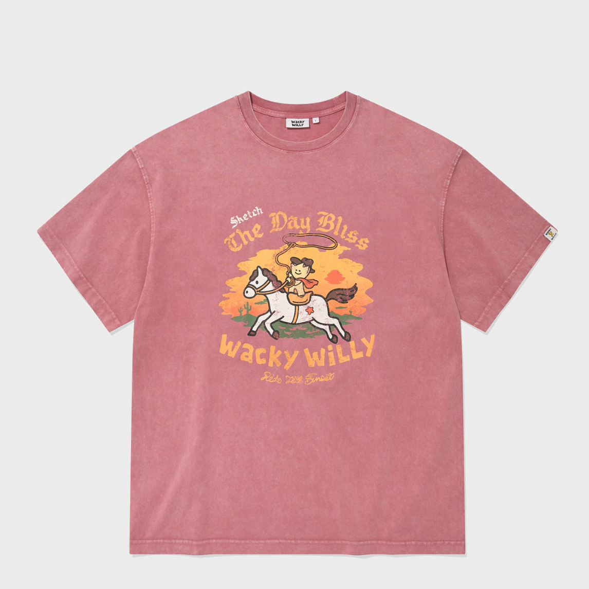 【可愛塗鴉風潮牌】男女款 Wacky Willy荒野牛仔款T裇