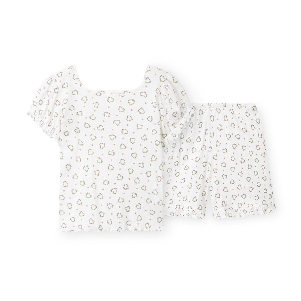 【六星級酒店指定品牌】心心花圈睡衣套裝（女士及女童款）H009｜棉100%